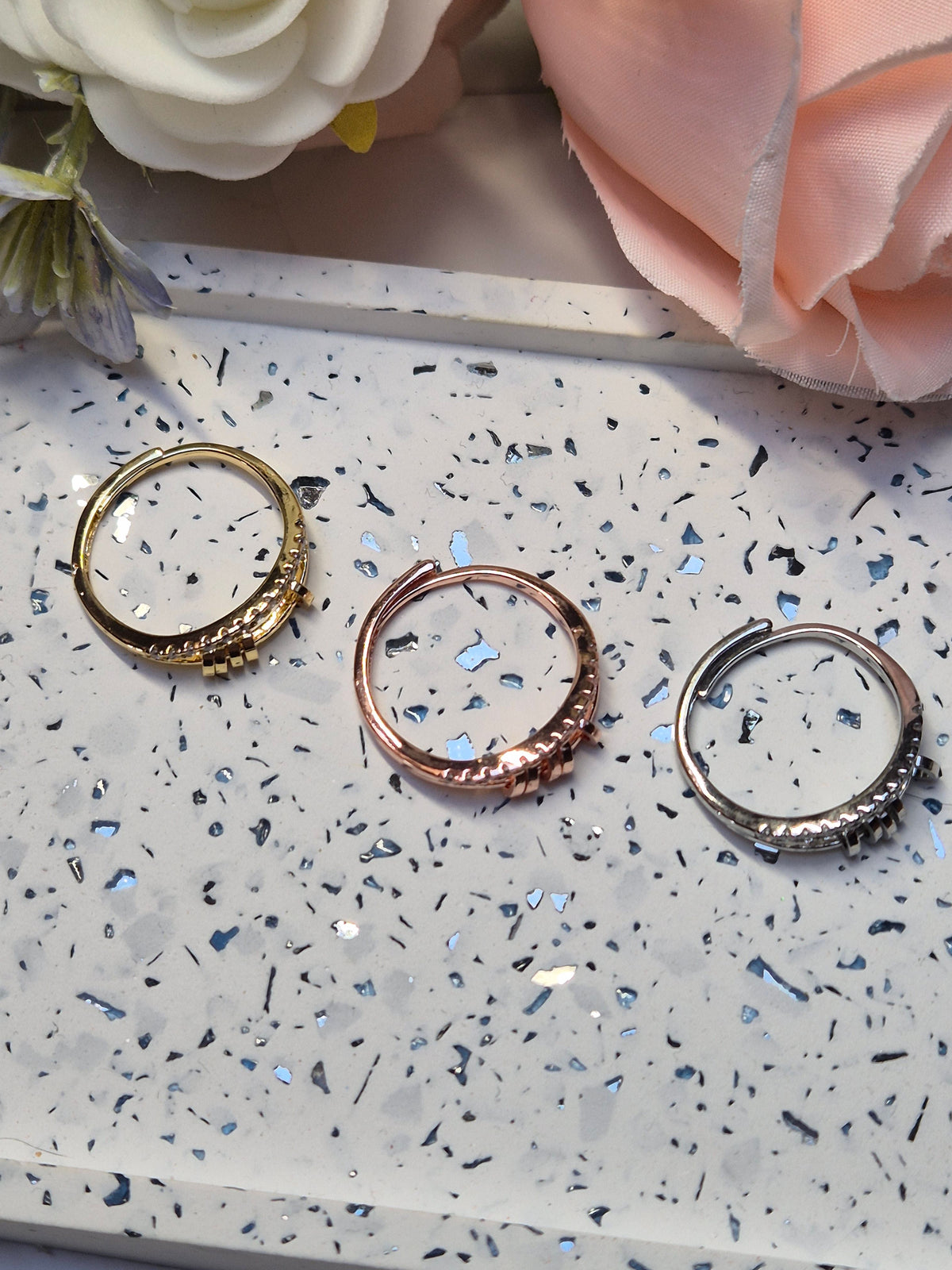Ring rotary Pearls mit Zirkoniasteinen