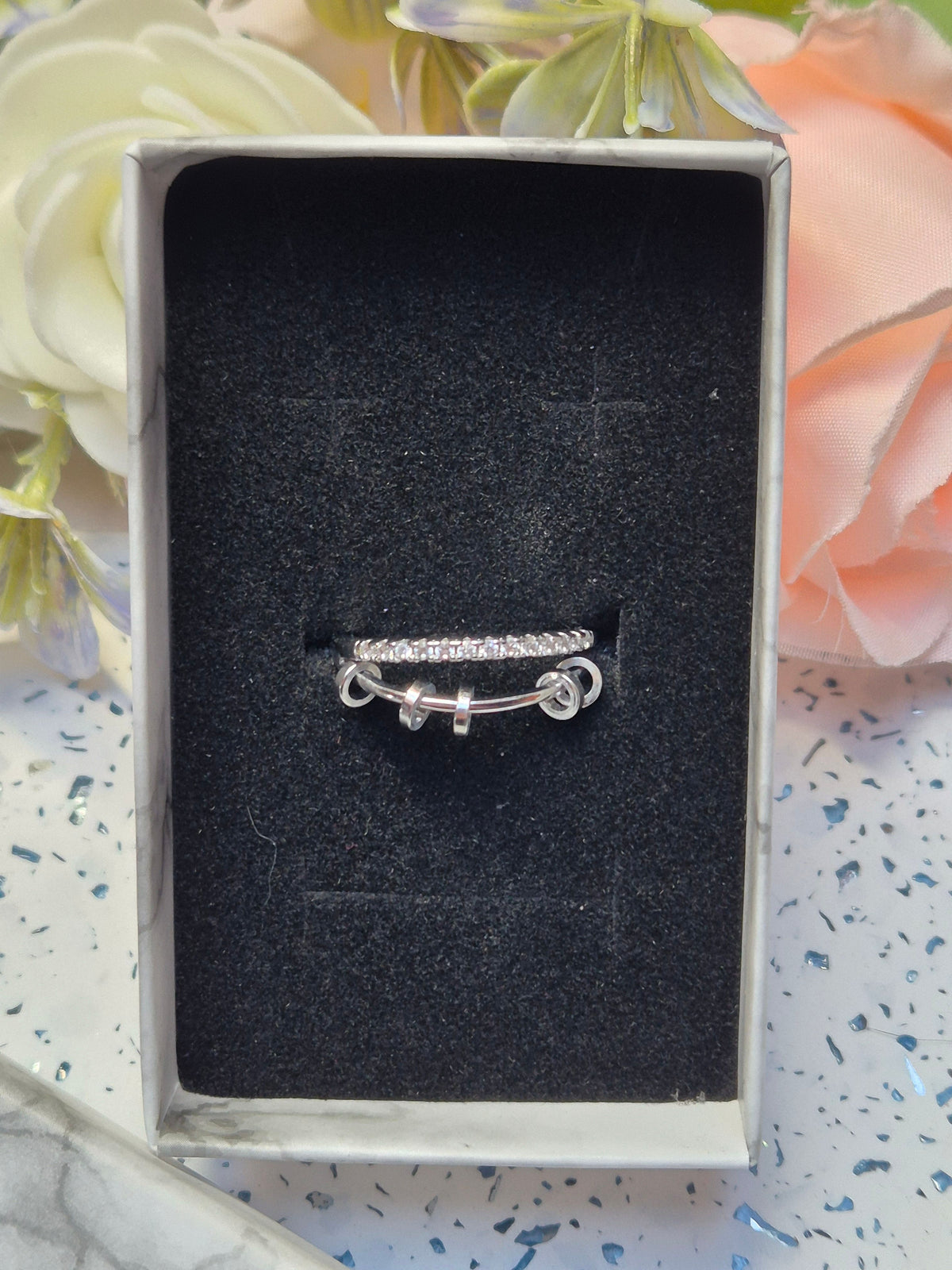 Ring rotary Pearls mit Zirkoniasteinen