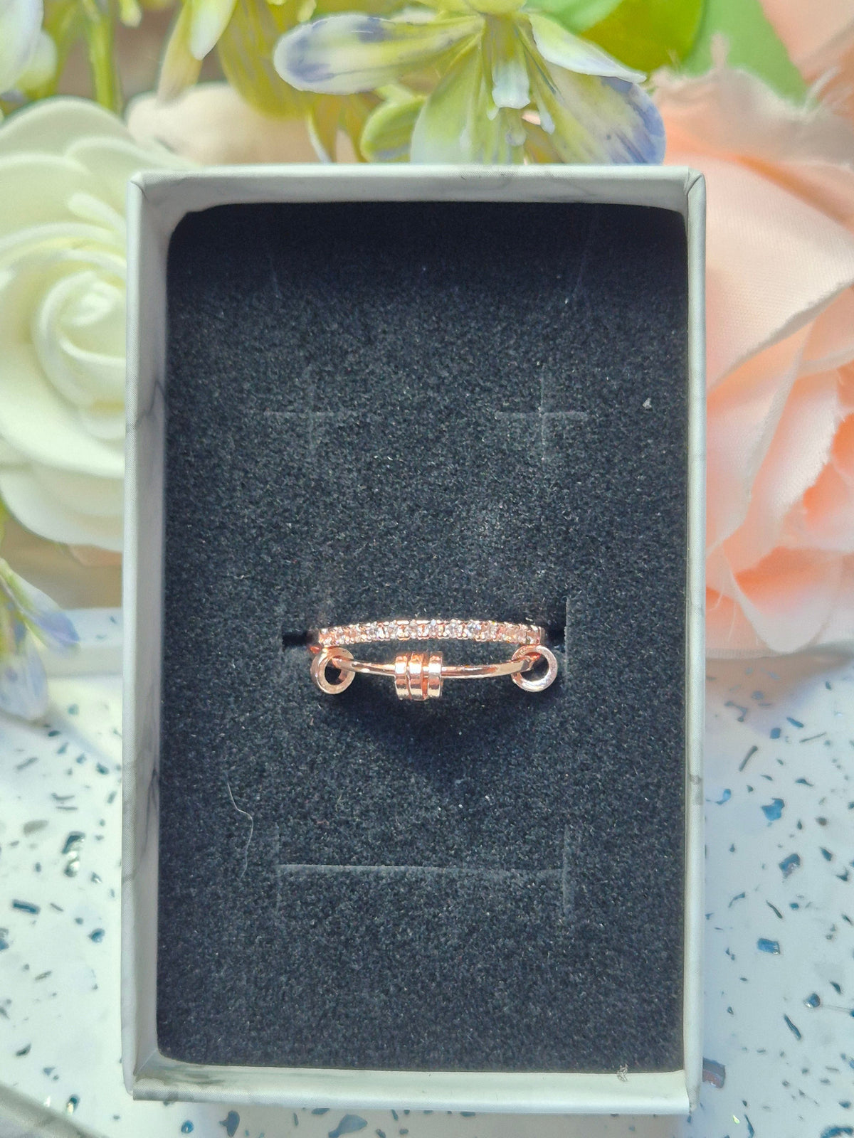 Ring rotary Pearls mit Zirkoniasteinen