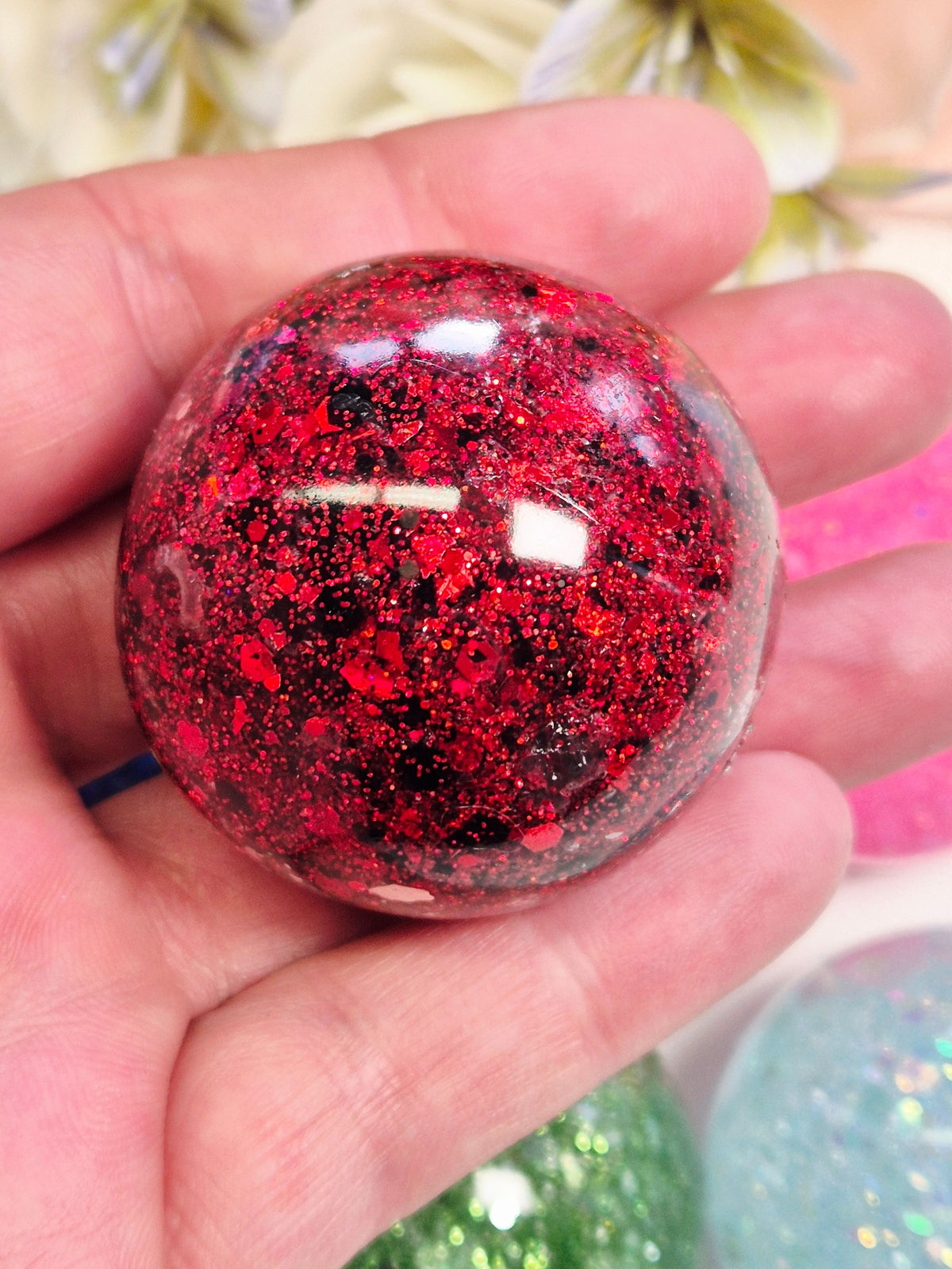 Stressball klein Jelly-Glitter