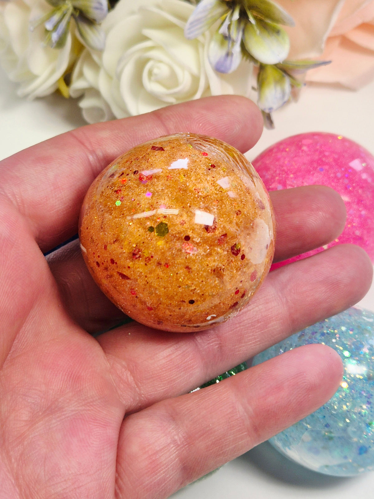 Stressball klein Jelly-Glitter