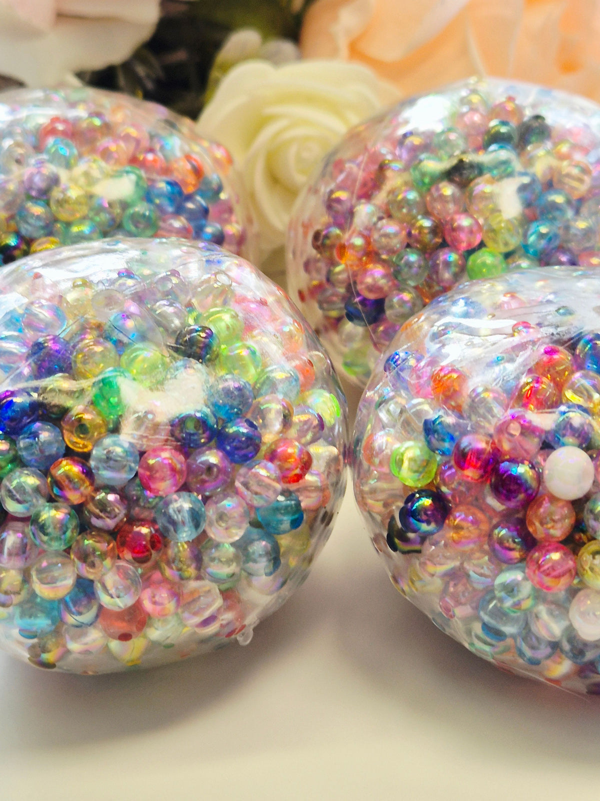 Stressball bunte Perlen Perlmuttschimmer