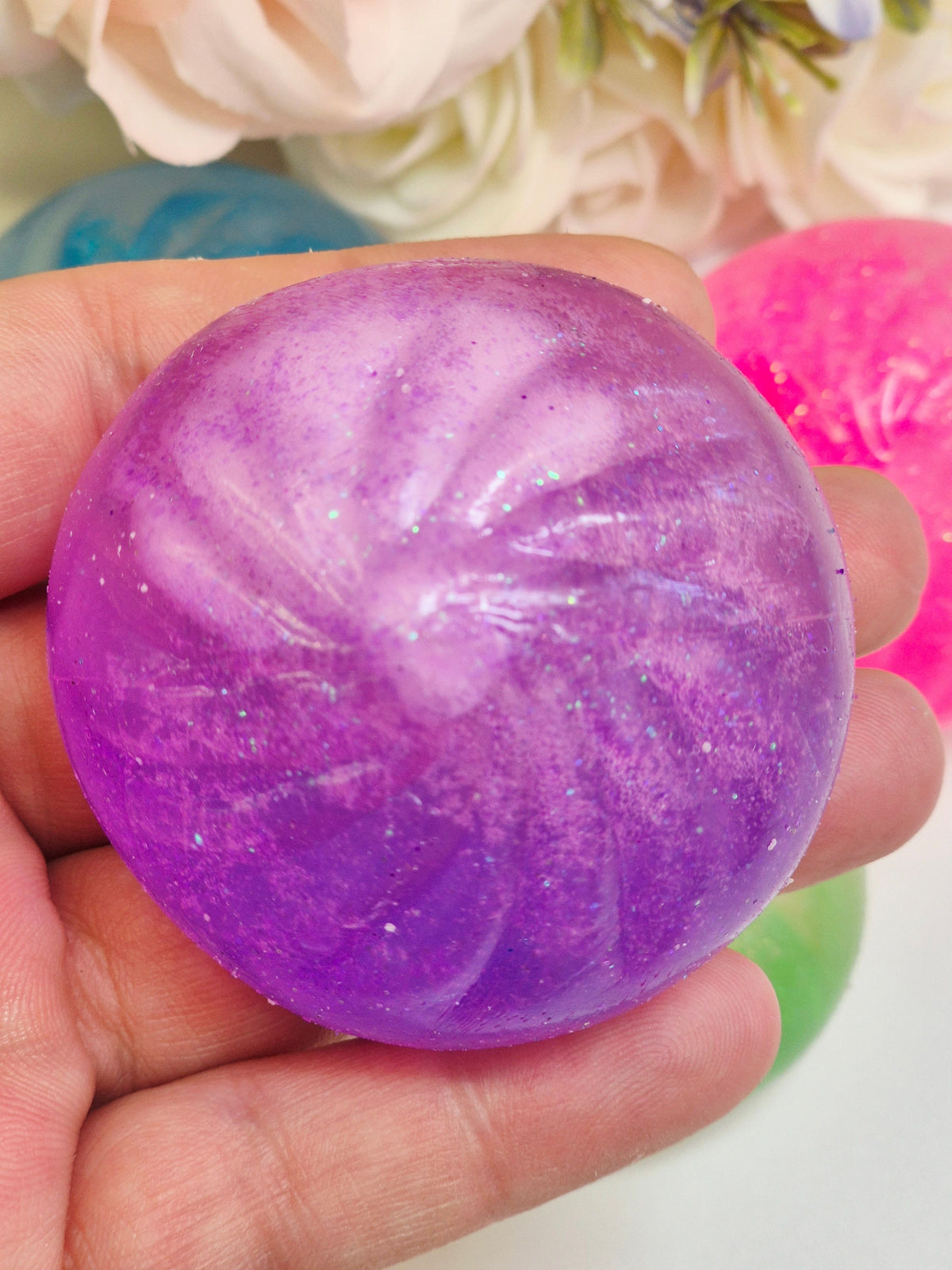 Stressball Dumpling Glitzerwasser