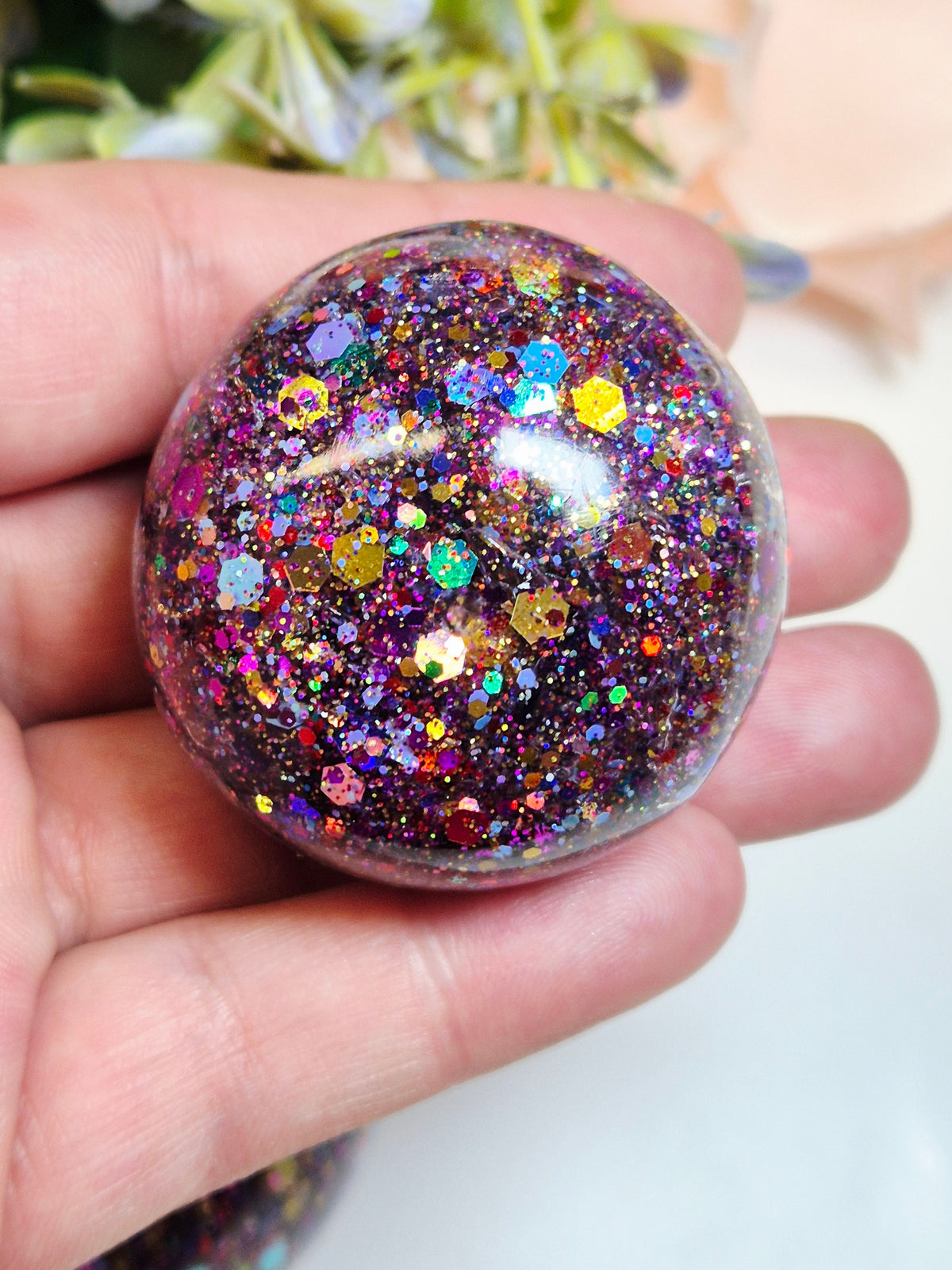 Stressball Jelly-Glitter Farbfestival
