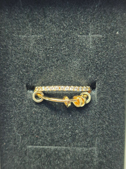 Ring rotary Pearls mit Zirkoniasteinen