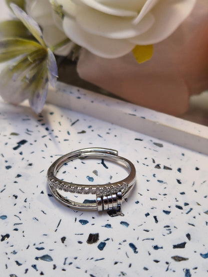 Ring rotary Pearls mit Zirkoniasteinen