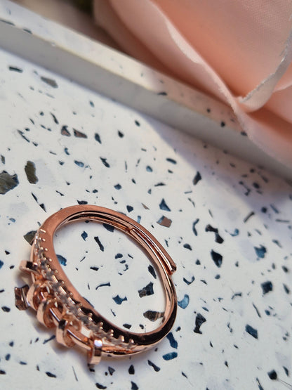 Ring rotary Pearls mit Zirkoniasteinen