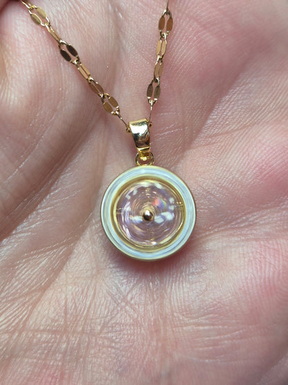 Halskette Rosa Zirkoniablume