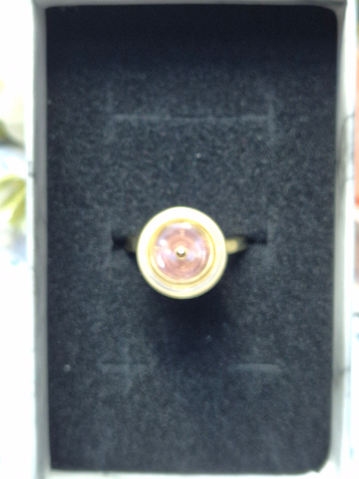 Ring rosa Zirkoniablume Gold