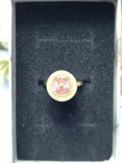 Ring rosa Zirkoniablume Gold