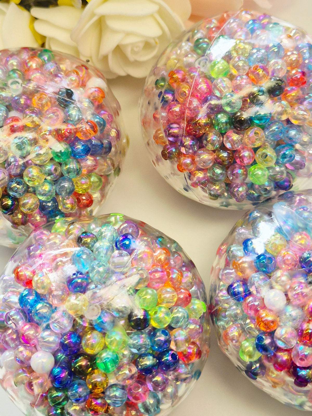Stressball bunte Perlen Perlmuttschimmer