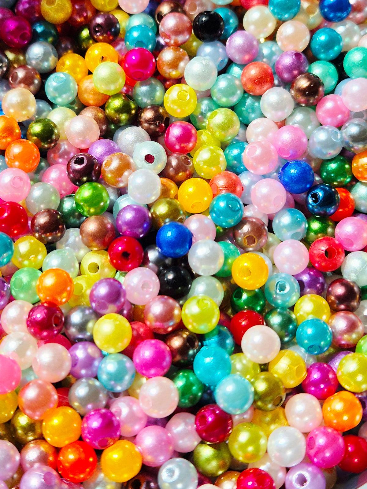 Stressball bunte Perlen Metalliclook