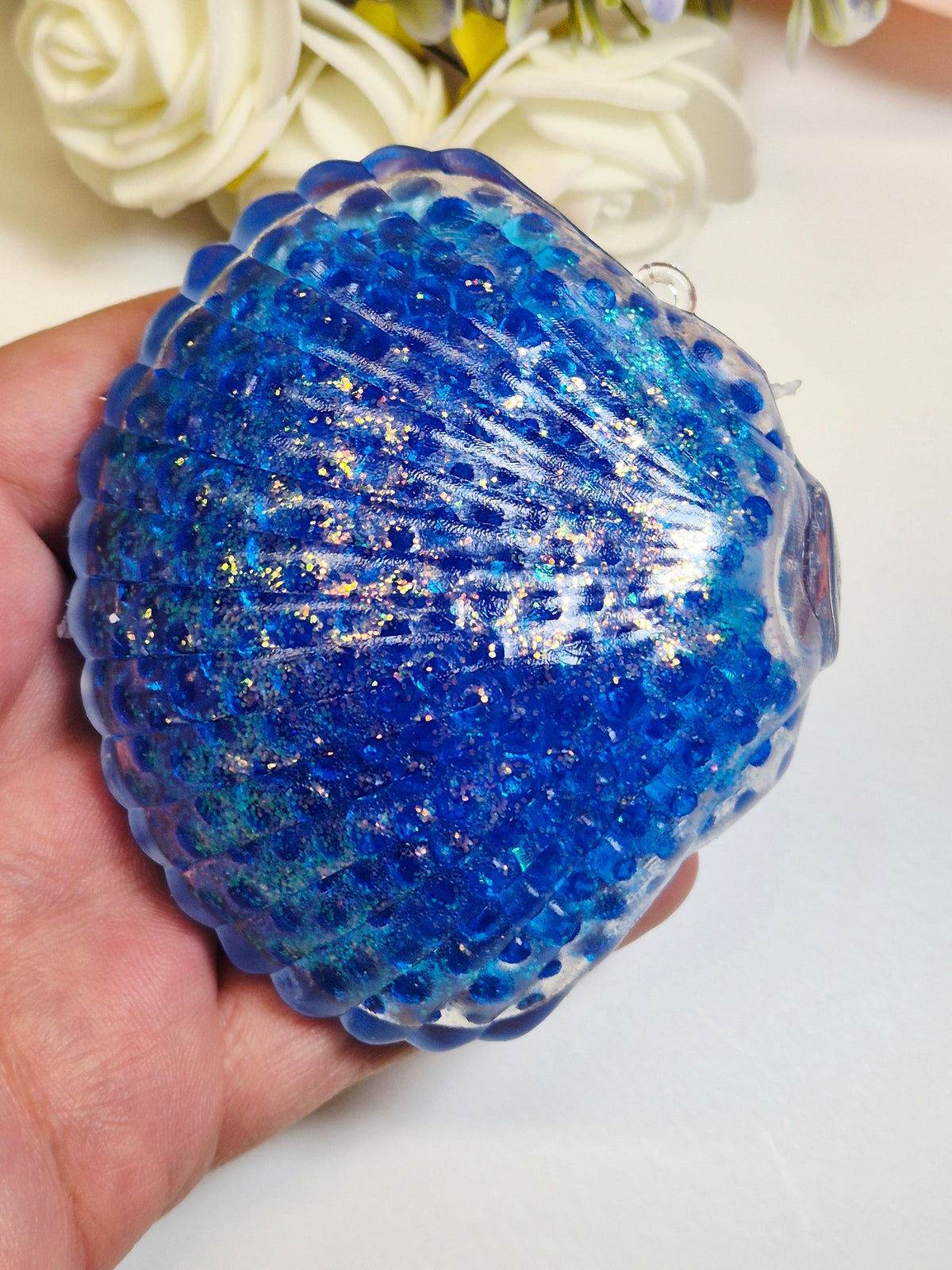 Stressball Muschel Wasserperlen