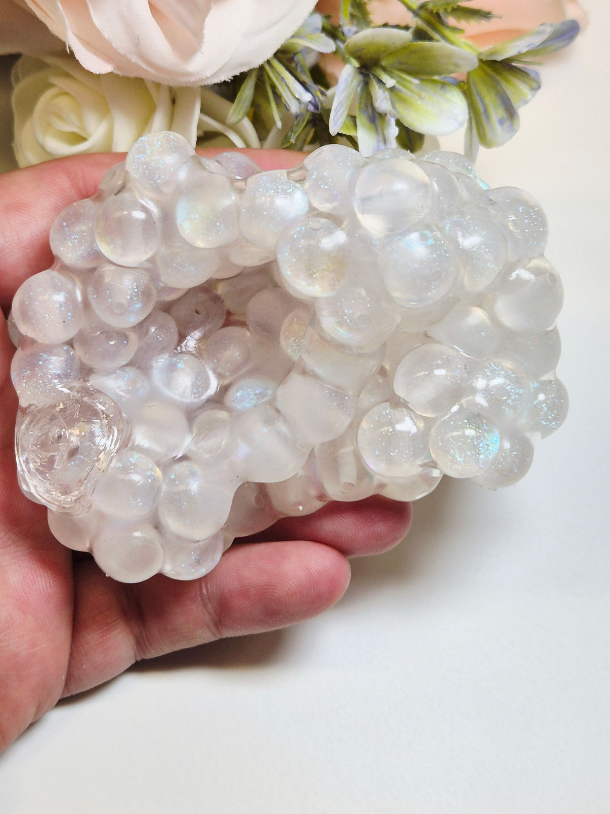 Stressball Schneeschimmer Perlen