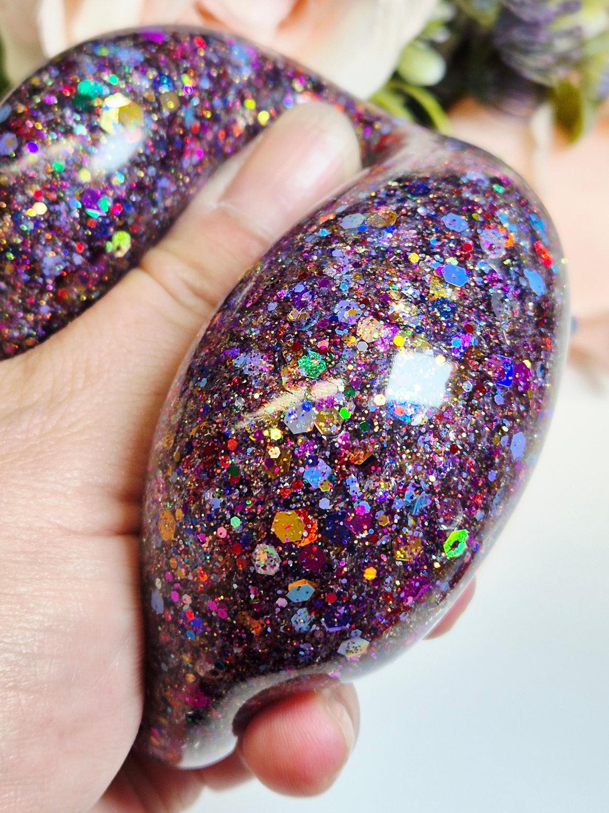 Stressball Jelly-Glitter Farbfestival