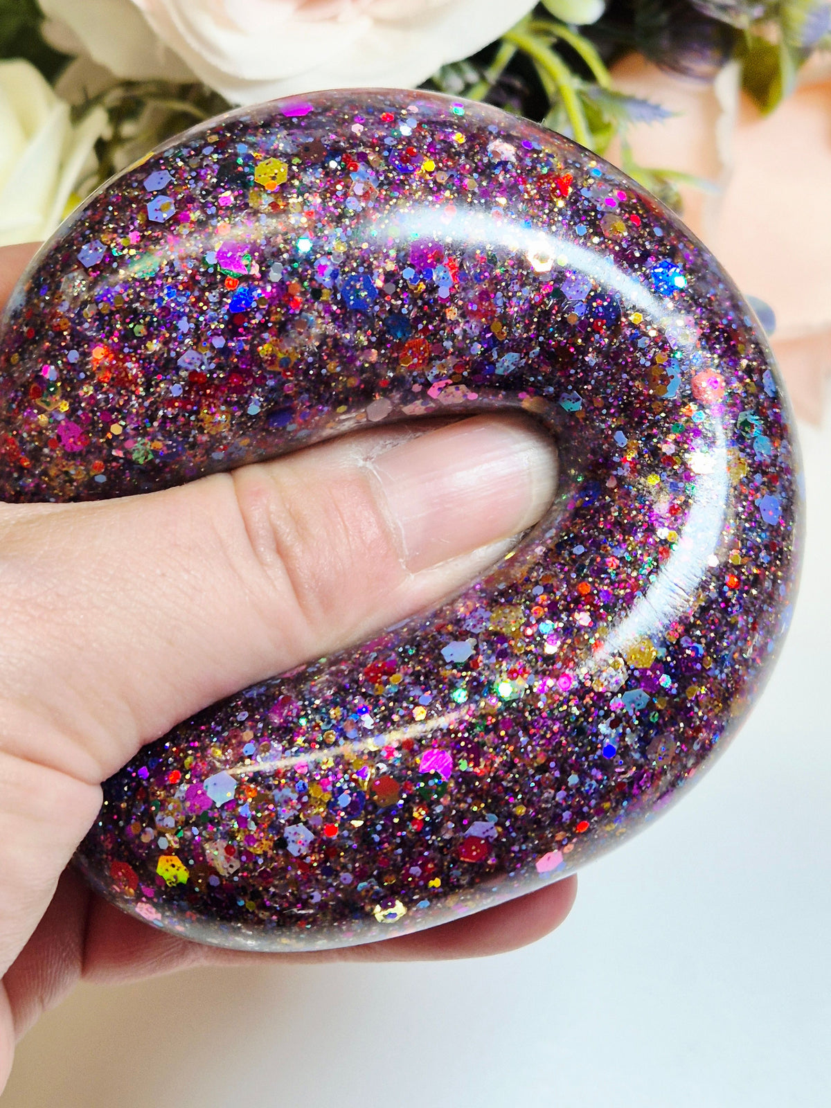 Stressball Jelly-Glitter Farbfestival